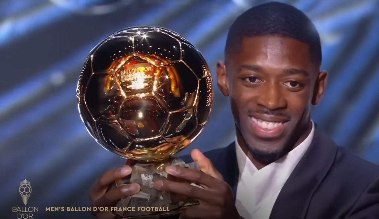 Le joueur du PSG Ousmane Dembélé remporte le Ballon d&rsquo;Or
