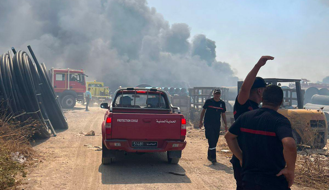 Ben Arous : un incendie maîtrisé dans une usine de plastique
