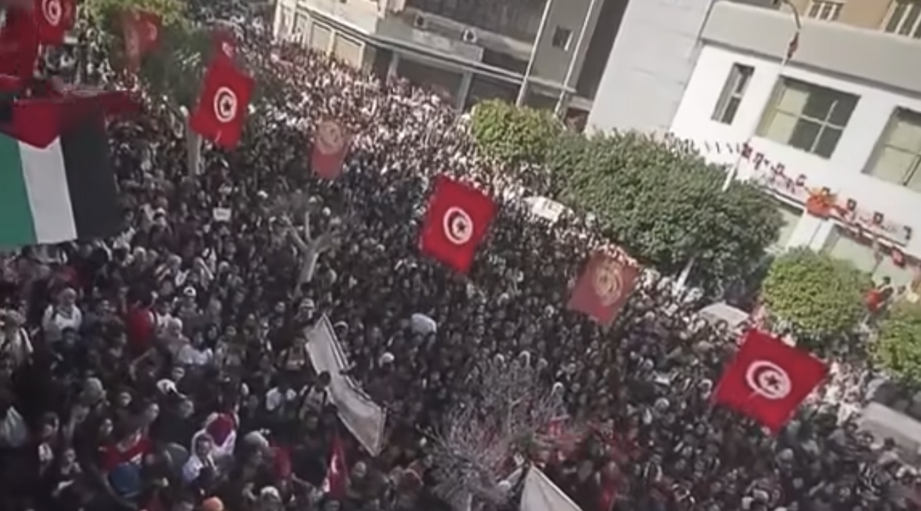 Marche nationale à Tunis en soutien au peuple palestinien et pour la libération des militants de la flottille Soumoud