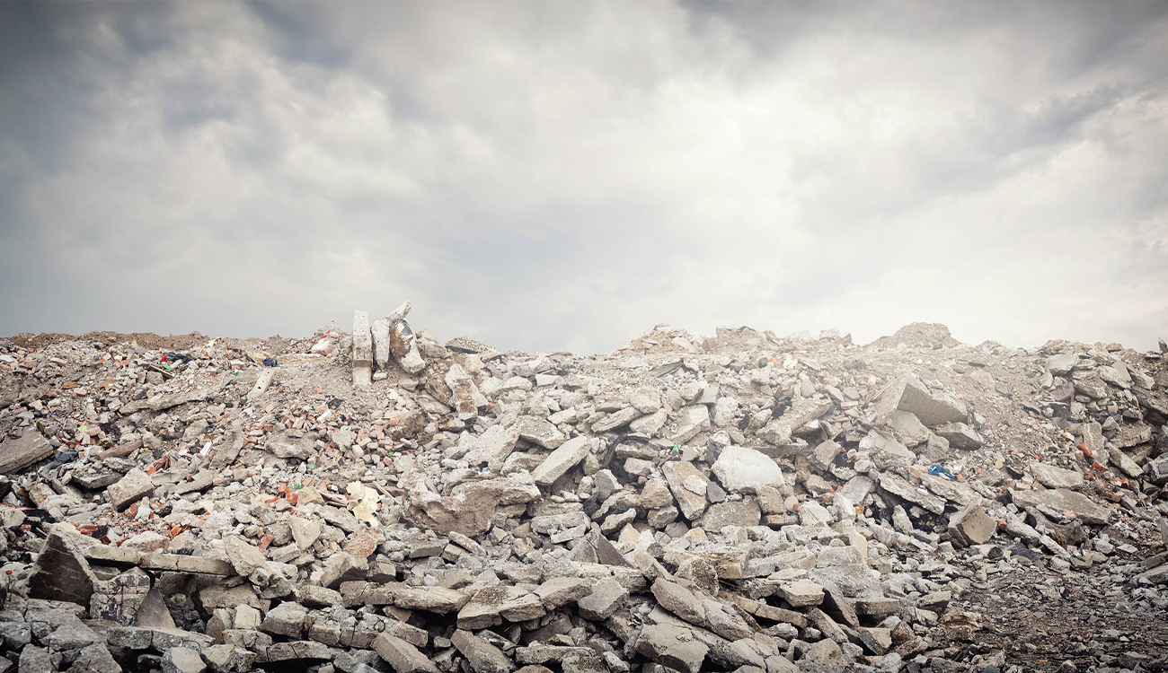 Débris de construction : face à un volume colossal de...