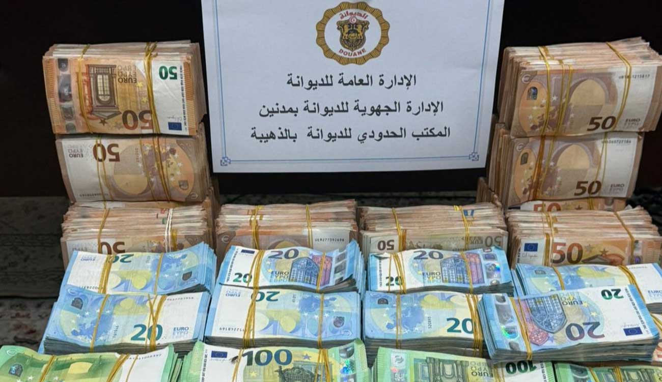 Dhehiba : saisie de 984 000 euros dissimulés dans un...