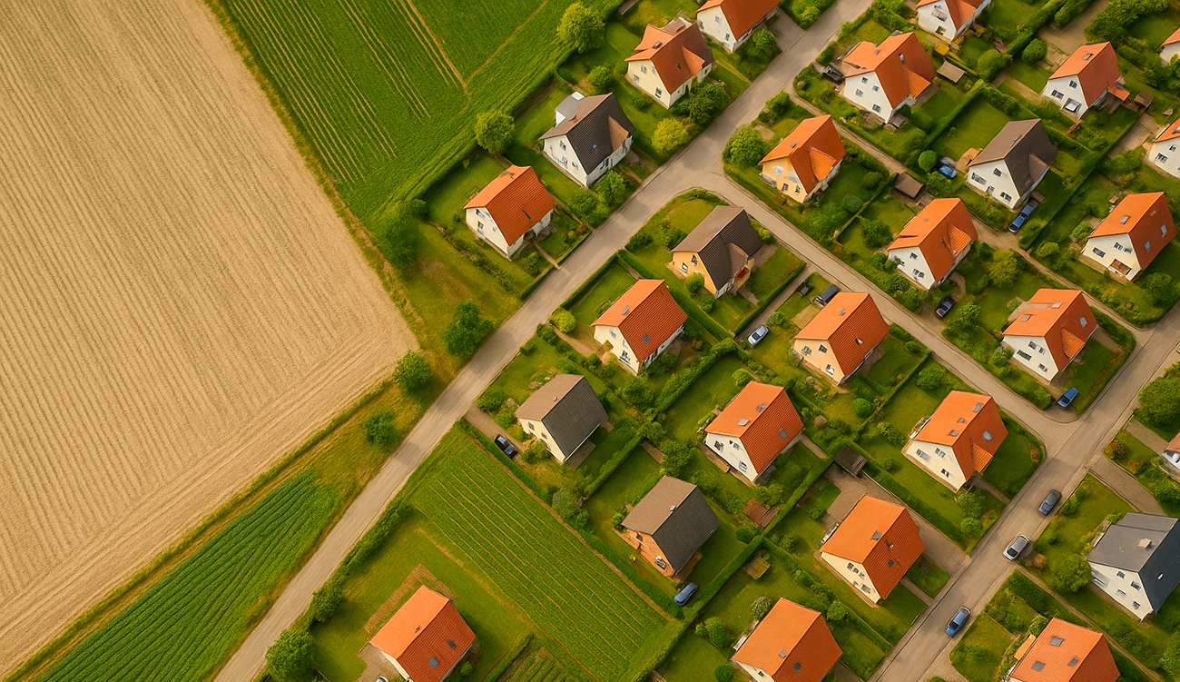 55 % des zones résidentielles bâties sur des terres agricoles