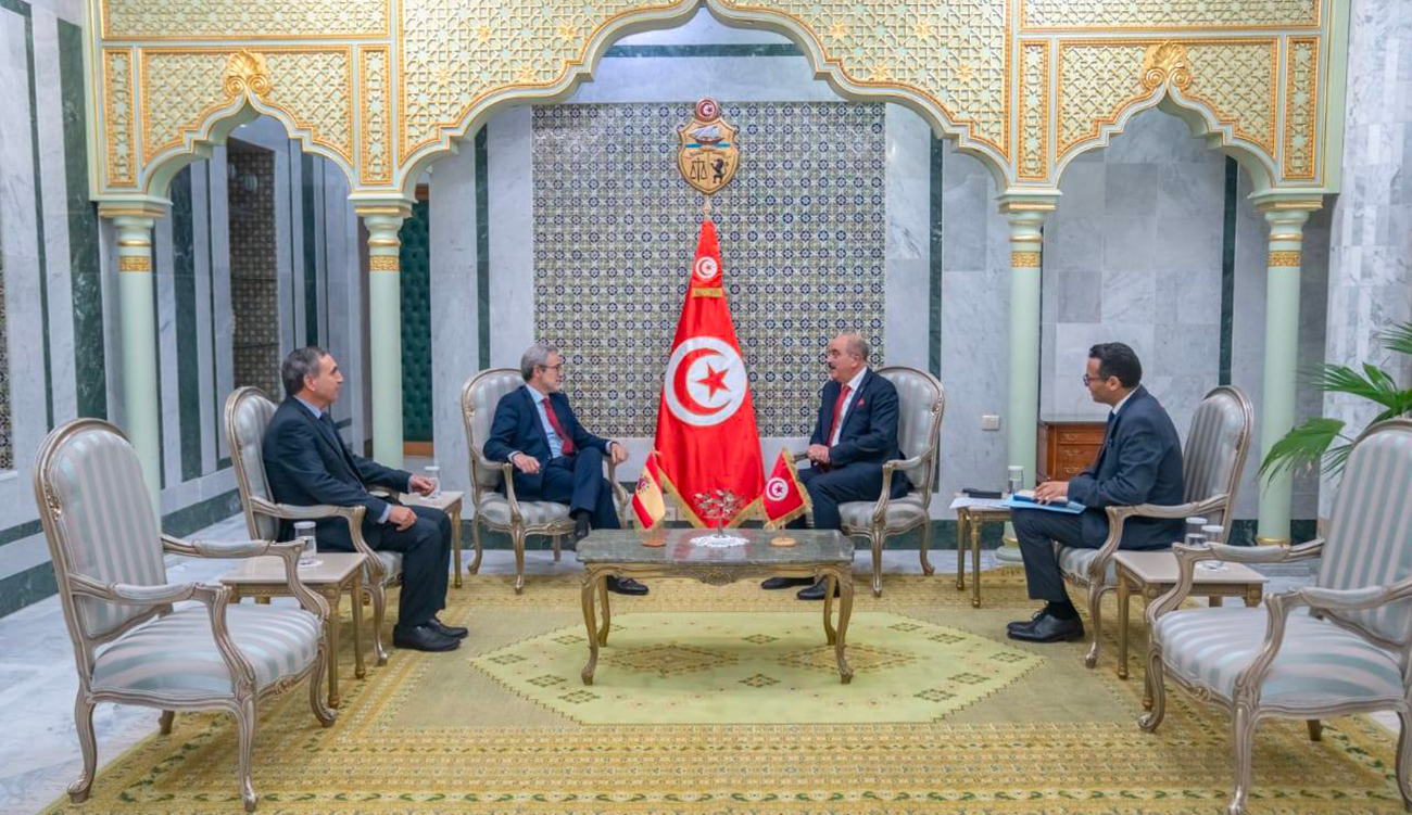 Le chef de la diplomatie rencontre l’ambassadeurd’Espagne à l’occasion de...