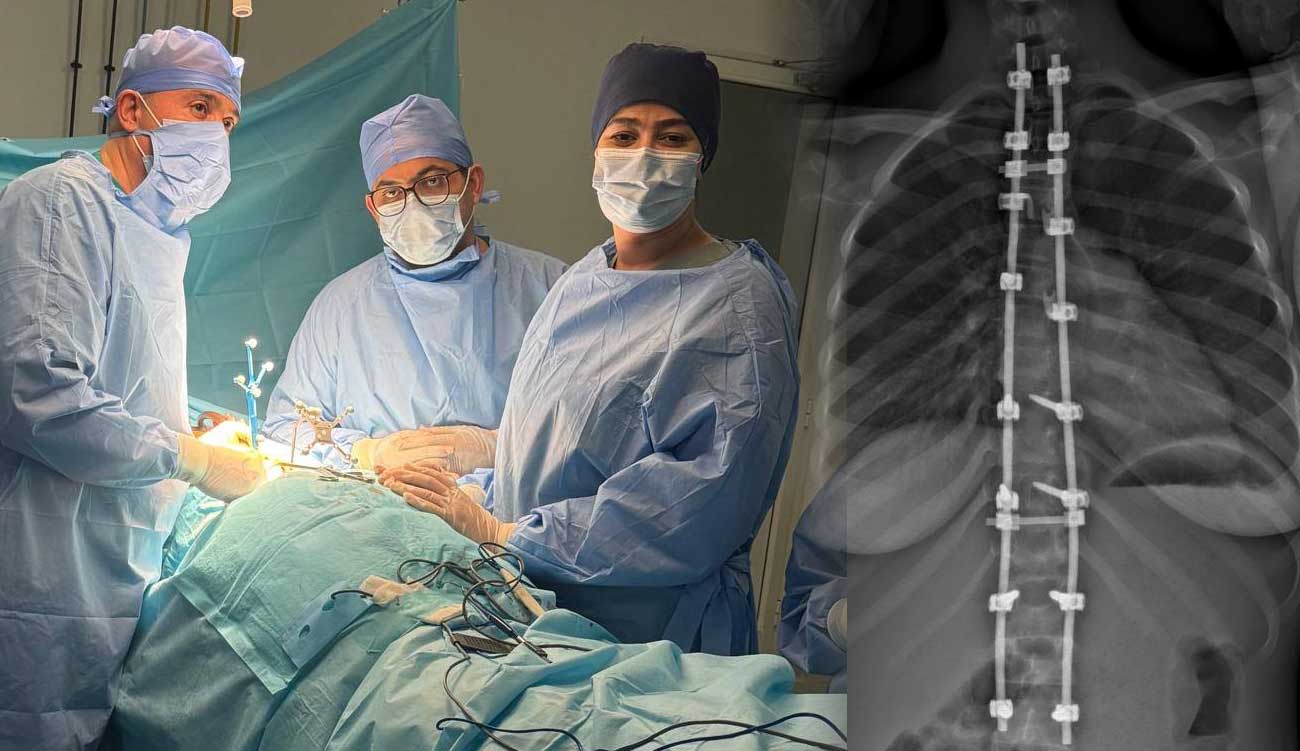 Institut Kassab : première opération de scoliose avec navigation chirurgicale...