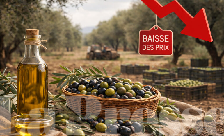 Huile d’olive à 9–11 dinars : une baisse des prix qui inquiète les agriculteurs