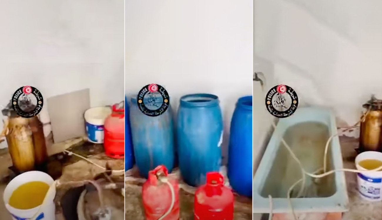 Gafsa: découverte d&rsquo;un atelier de fabrication d&rsquo;alcool frelaté