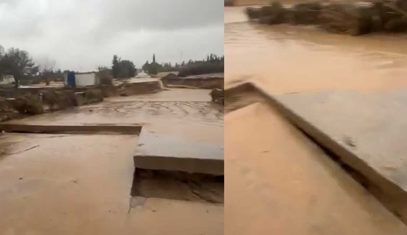 Pluies intensives : effondrement du pont de Bouyoussef à Tazarka...