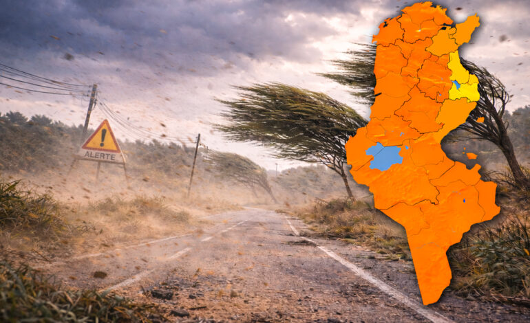 Vents forts : Alerte Orange sur 20 Gouvernorats