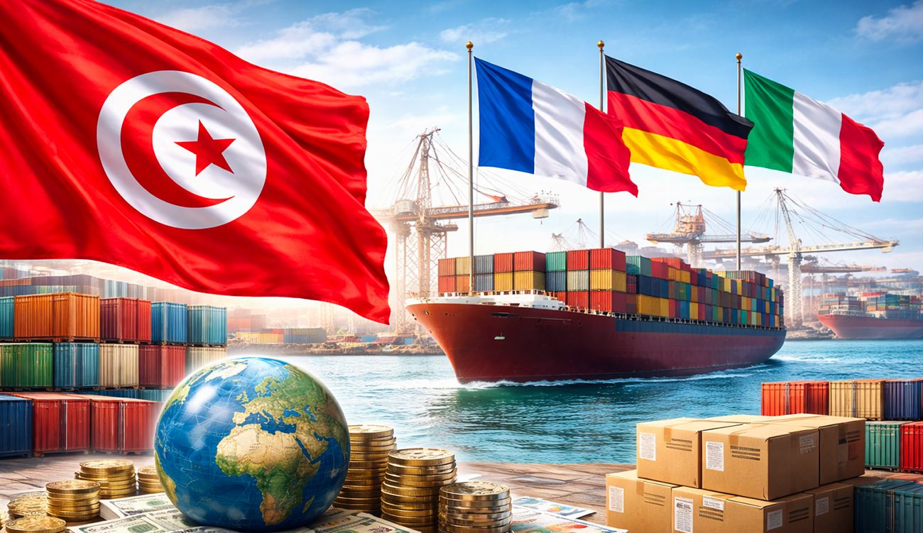La Tunisie enregistre un excédent commercial avec la France, l’Allemagne...