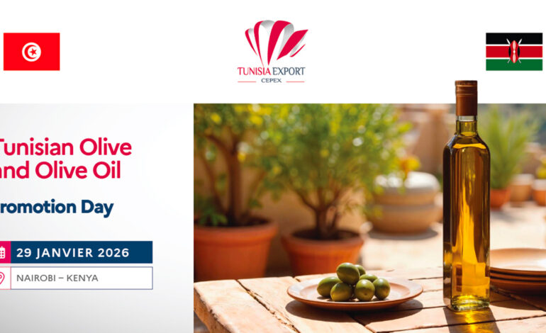 Journée promotionnelle à Nairobi : l&rsquo;huile d&rsquo;olive à l&rsquo;honneur le 29 janvier prochain
