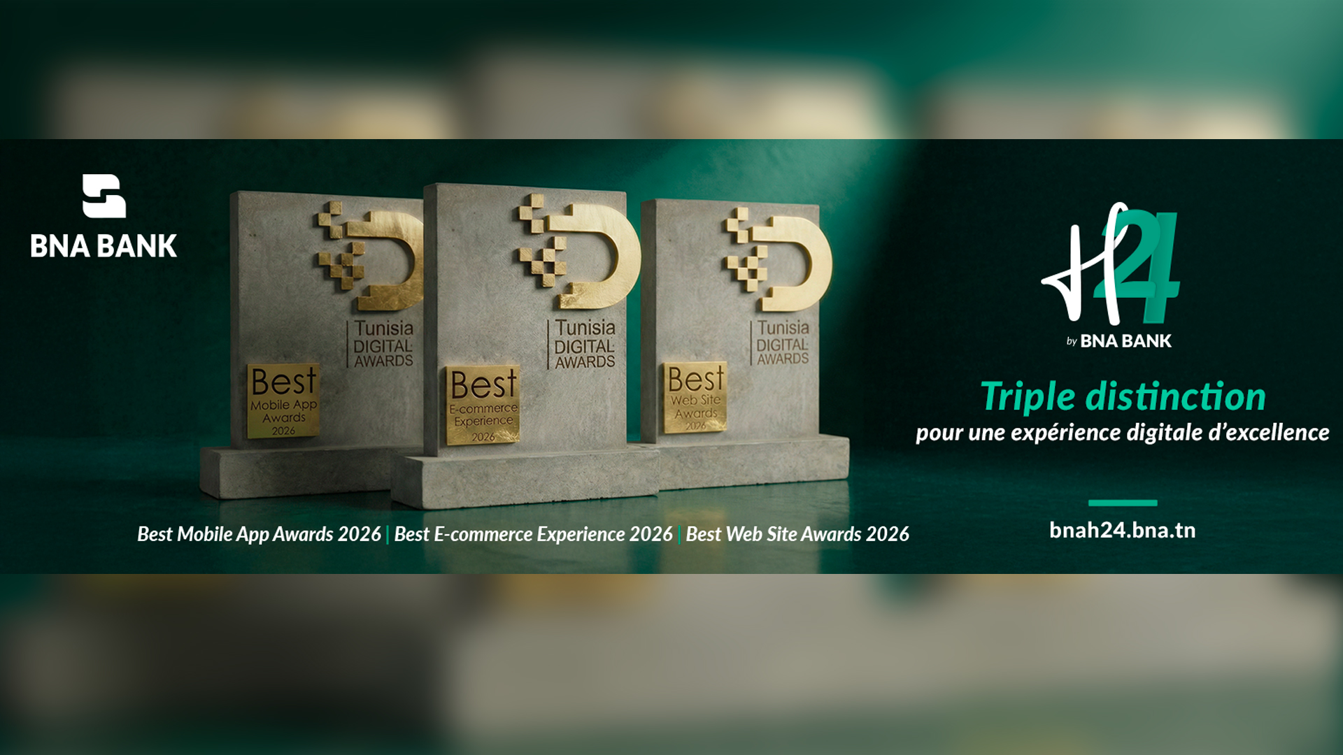 BNA BANK :   BNA H24 décroche trois Gold Awards aux...