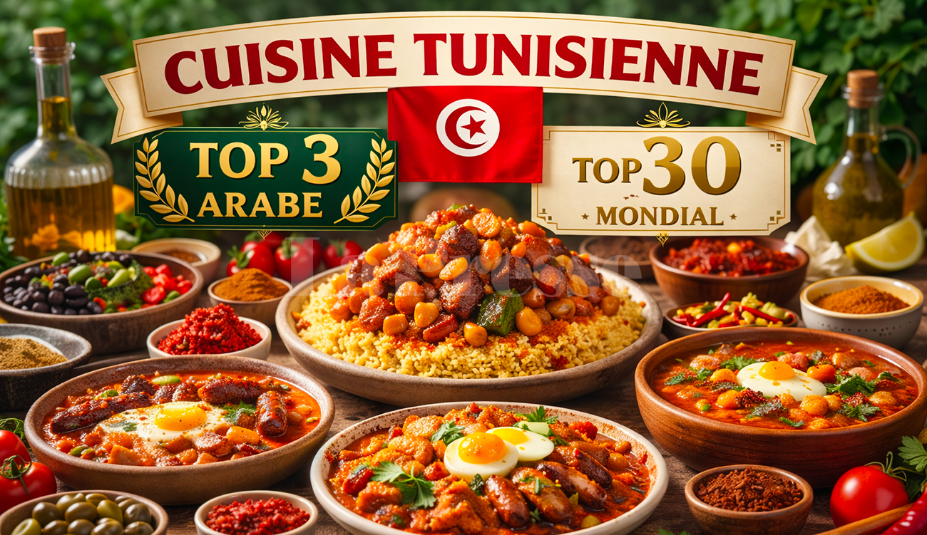La cuisine tunisienne figure au Top 3 arabe, et au...