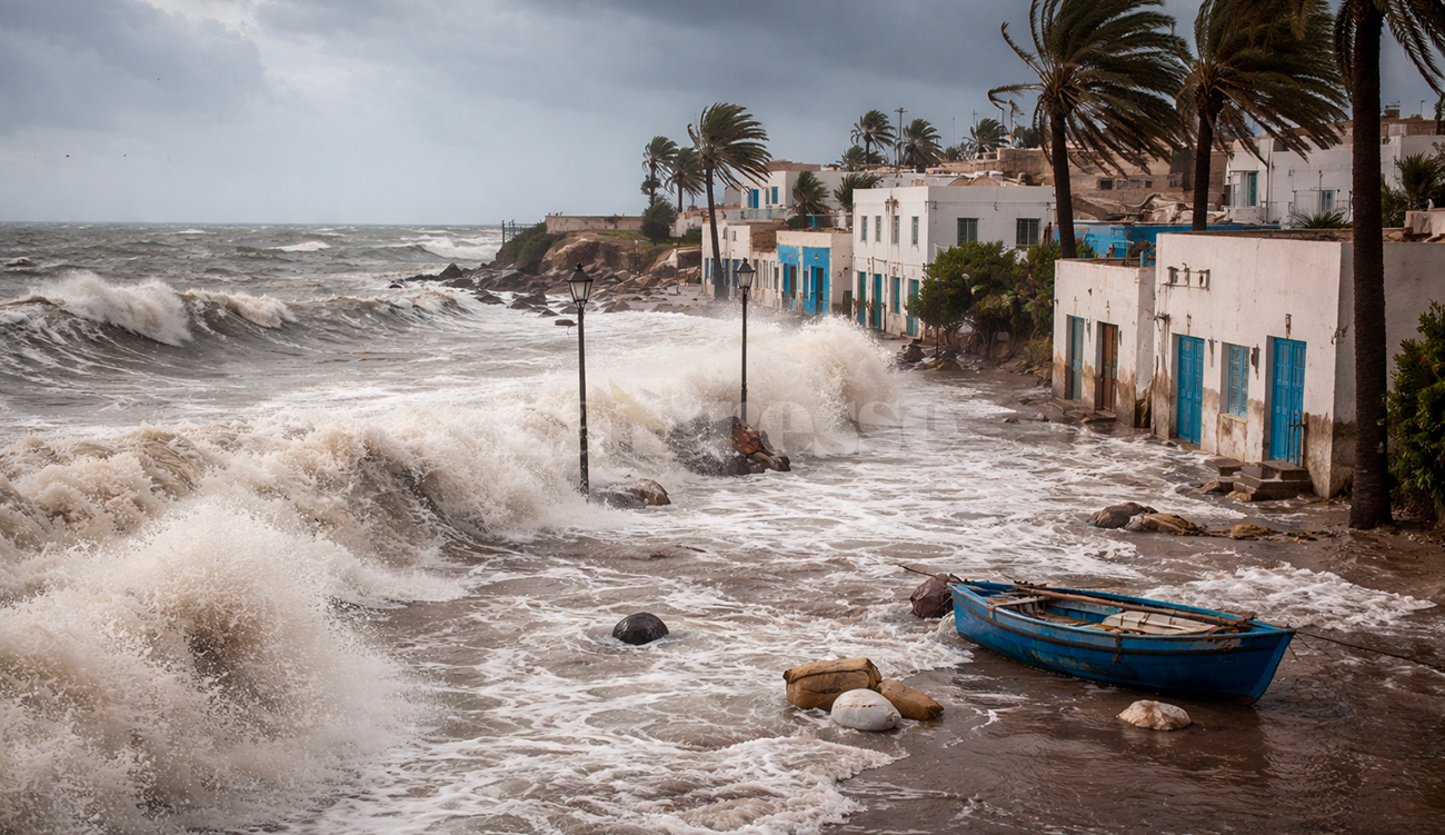 Tunisie : la montée des eaux menace les îles, trois...