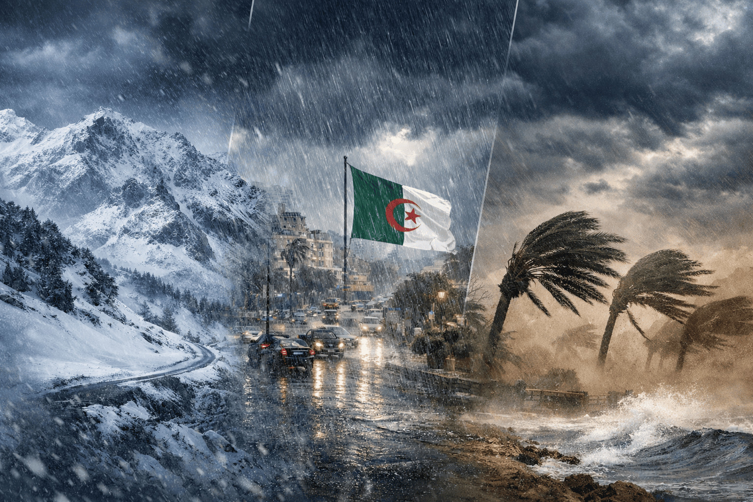 Algérie : sept alertes météo pour neige, pluie et vents...