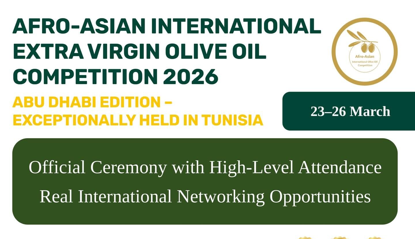 La Tunisie accueille l’Afro-Asian International Olive Oil Competition 2026