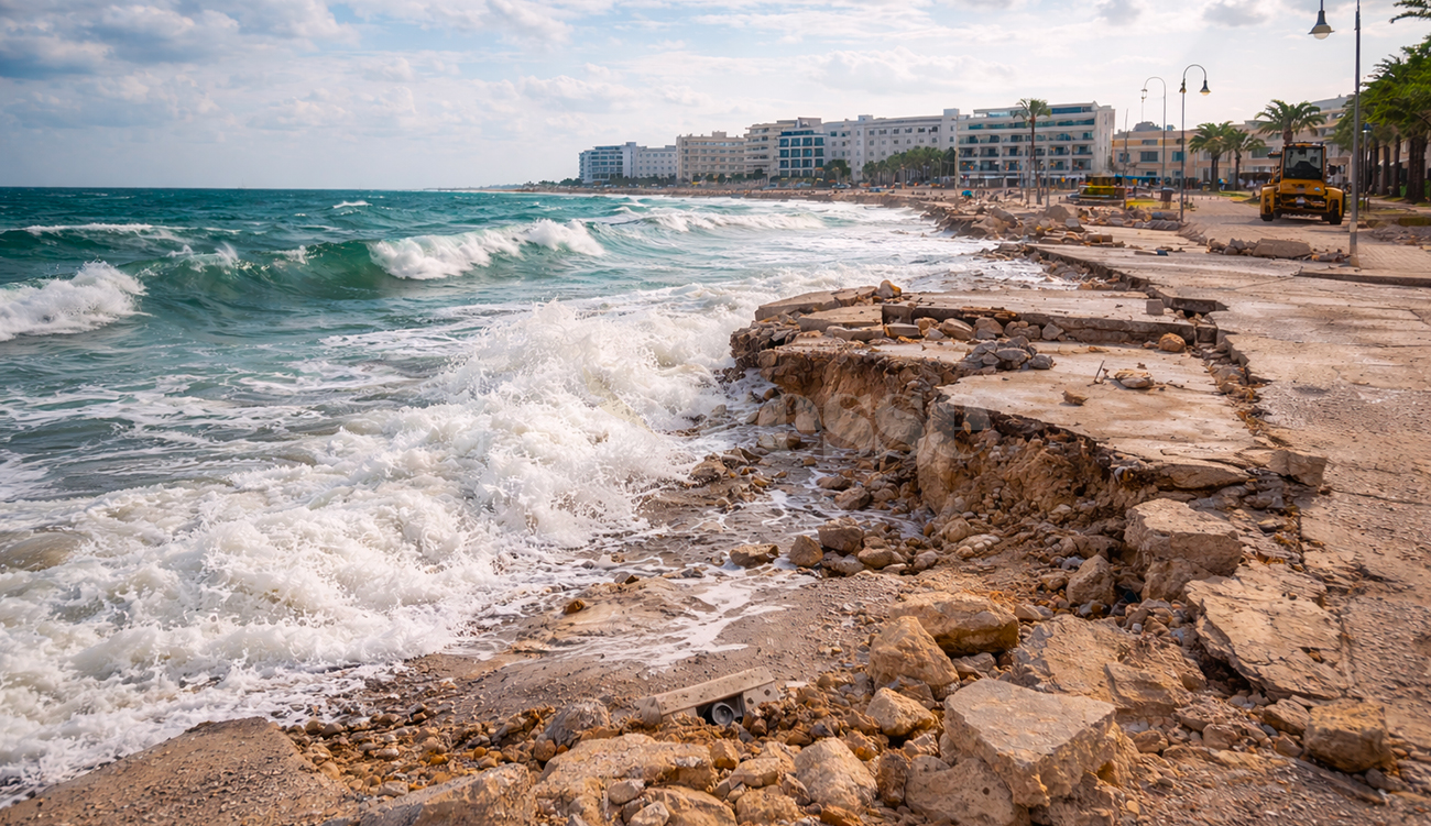 Littoral tunisien : 17 millions de dinars pour réparer les...