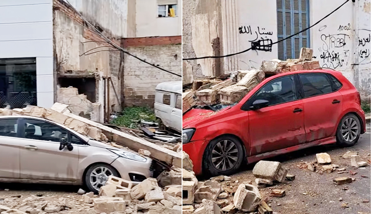 Tunis : un mur s’effondre près de l’avenue Khéreddine Pacha