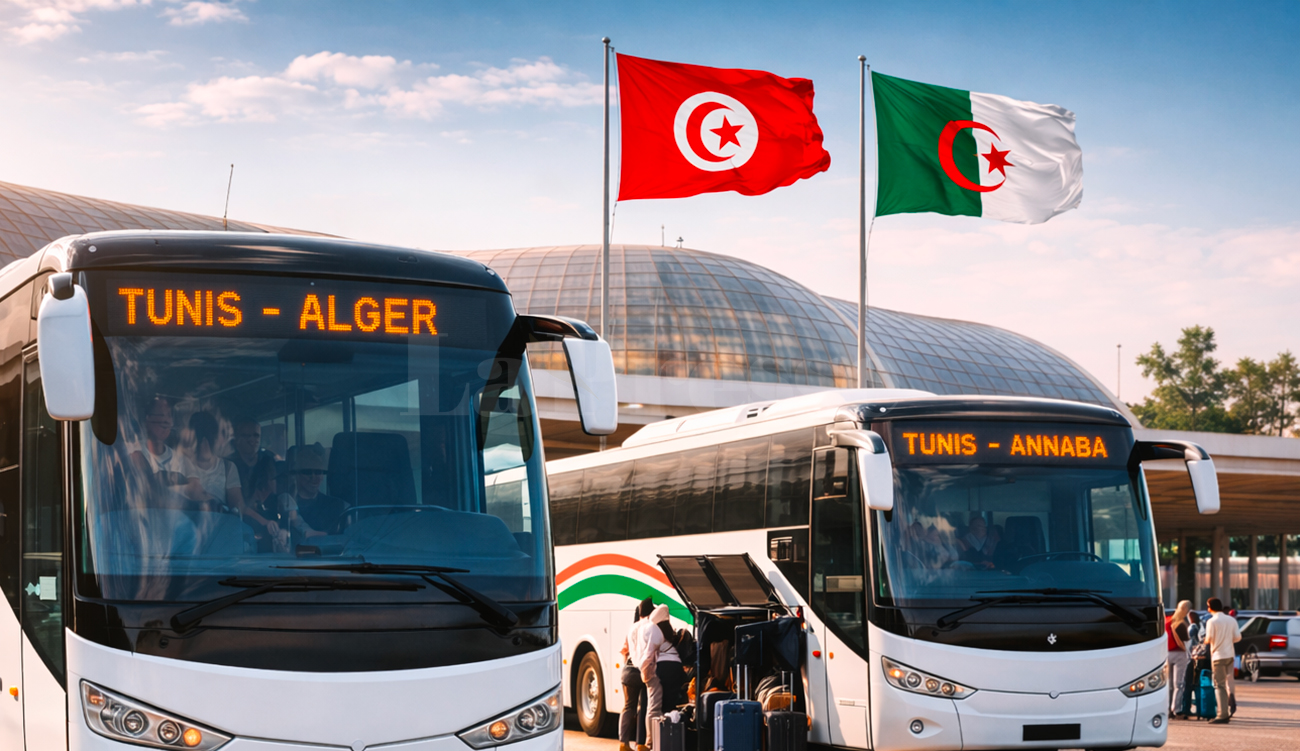 Lancement de deux nouvelles lignes de bus entre Tunis, Alger...