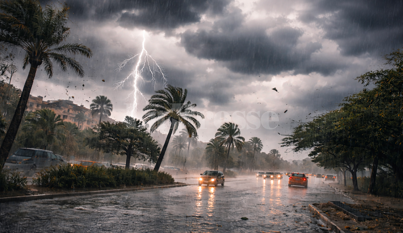 Tunisie : pluies localement fortes et vents jusqu’à 80 km/h...