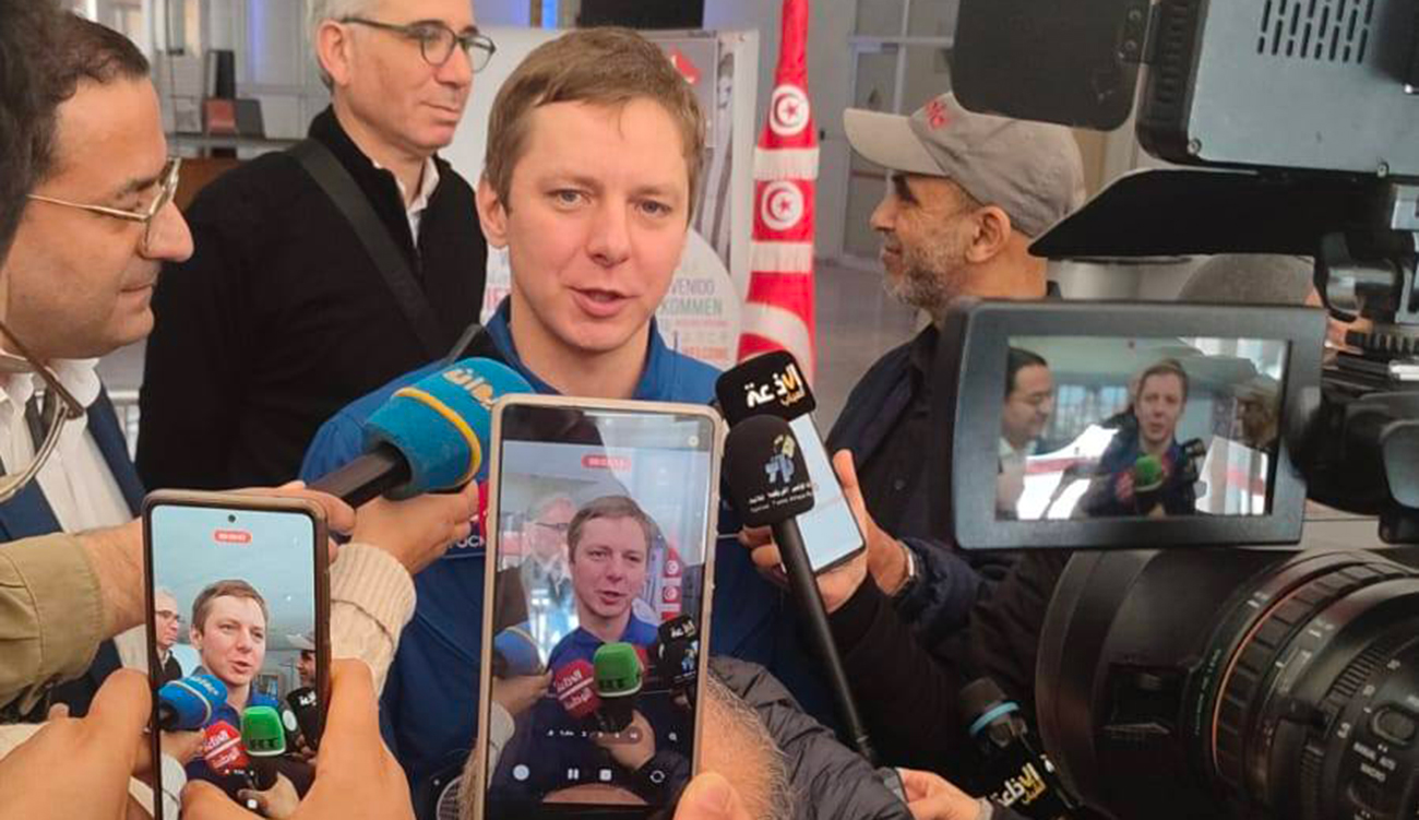 L&rsquo;astronaute russe Kirill Peskov à la Cité des Sciences de...