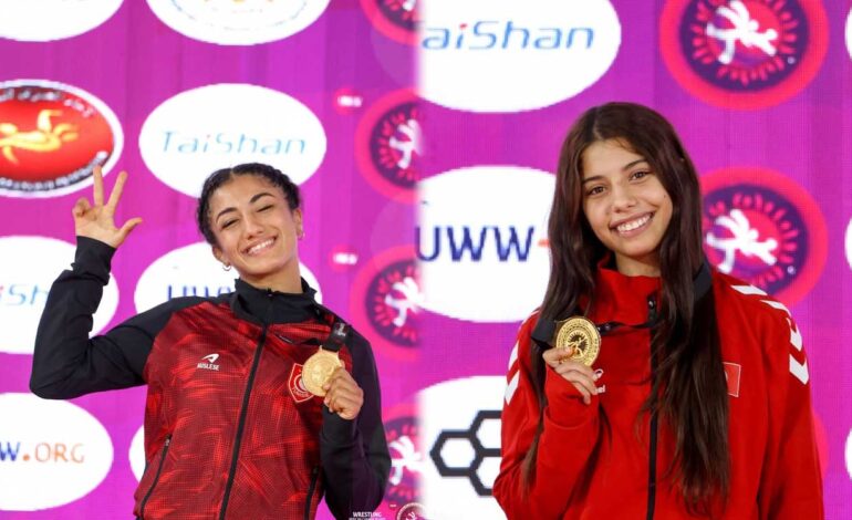 Lutte – Championnats d&rsquo;Afrique: Les tunisiennes Israa Slimi et Chahd Jeljli médaillées d&rsquo;or ches les juniors