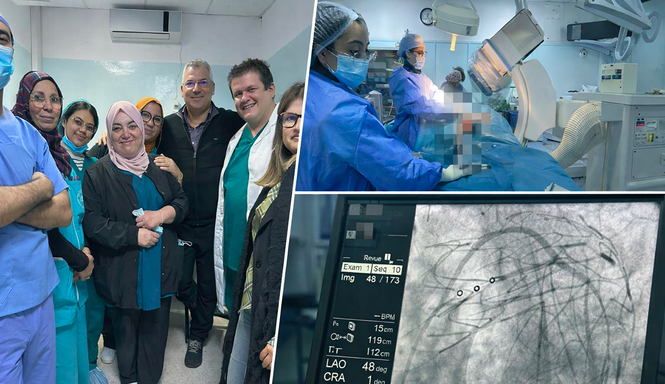 Menzel Bourguiba-Pose d’une endoprothèse aortique thoracique réalisée avec succès :...