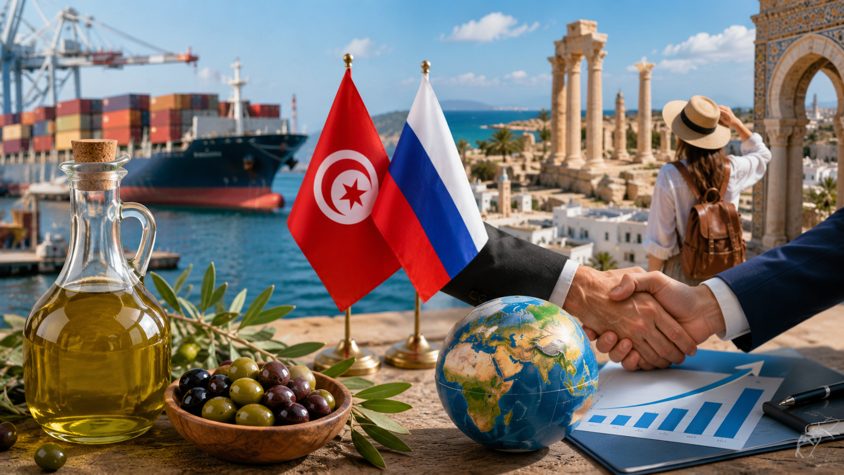 Huile d’olive, tourisme, commerce : la Russie veut renforcer sa...