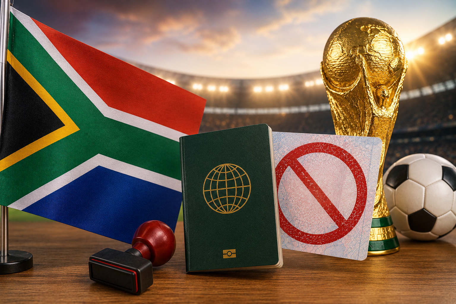 Faute de visas, le départ de l&rsquo;Afrique du Sud pour...