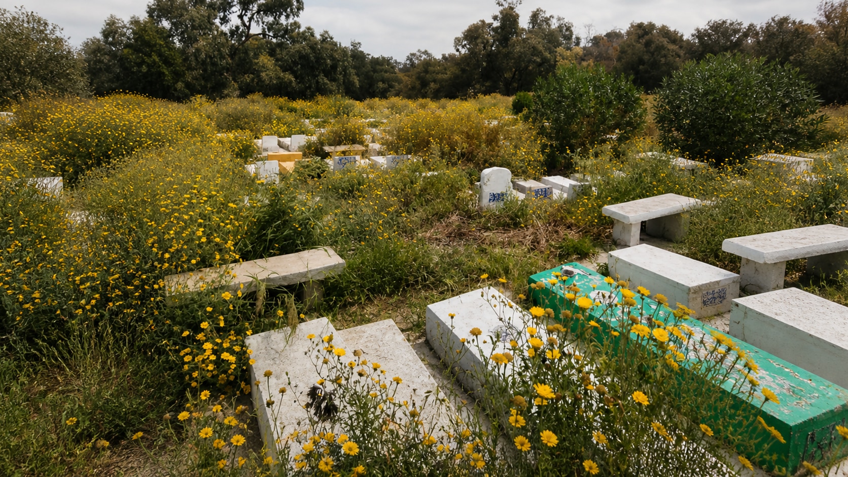 Cimetière El Jellaz: quand les tombes disparaissent sous les ronces...