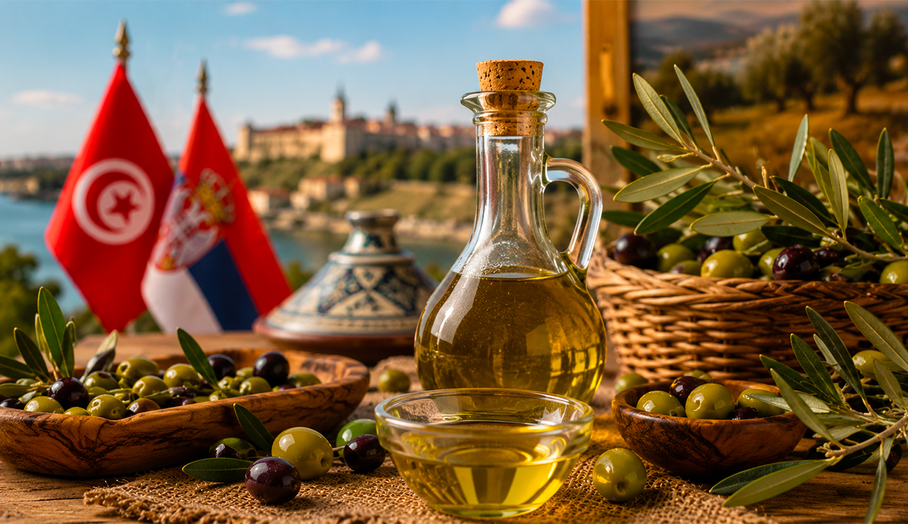 Quand l&rsquo;huile d&rsquo;olive bio tunisienne séduit la Serbie