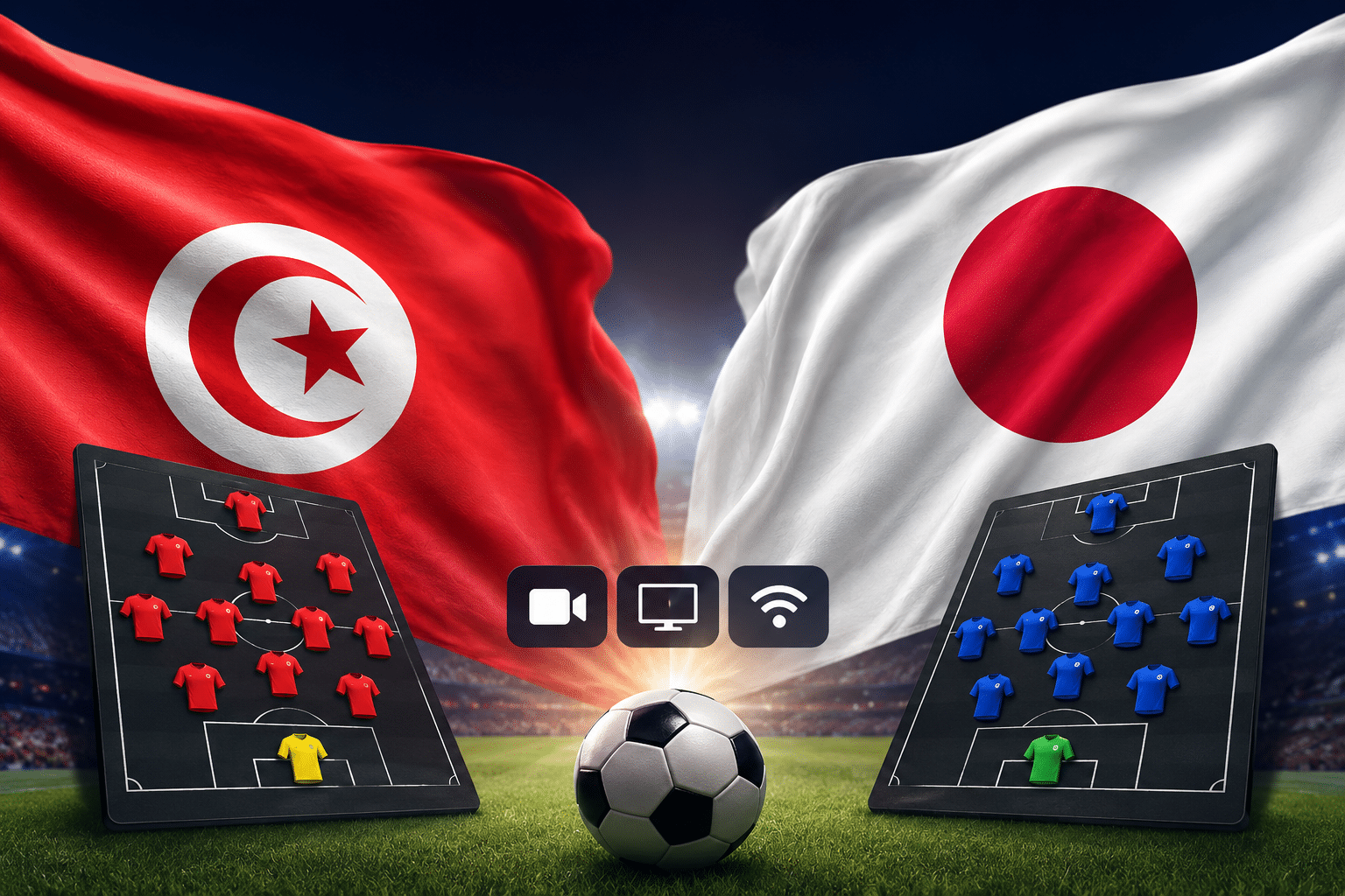 Tunisie – Japon : chaînes de diffusion et compositions probables