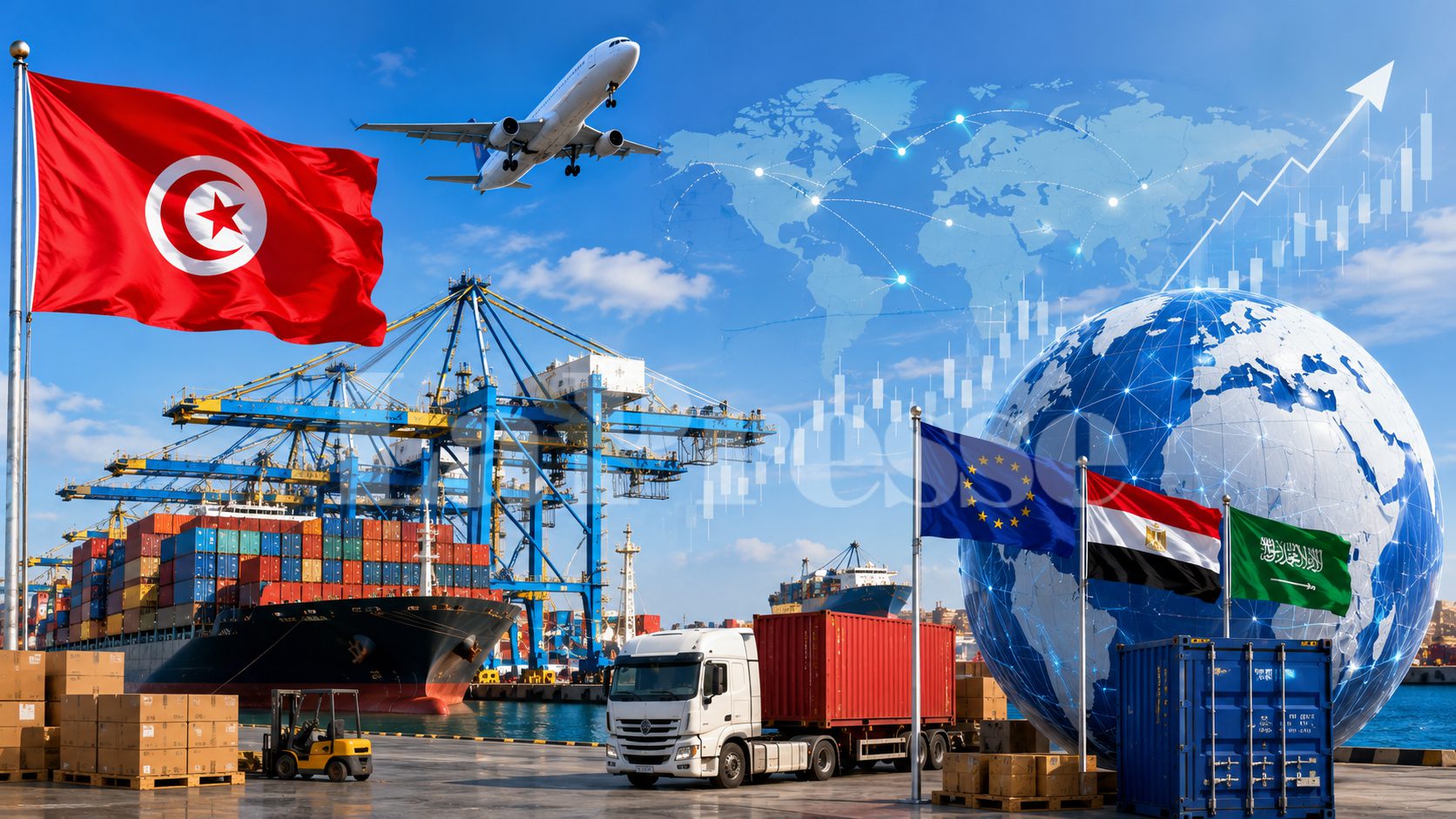 Commerce extérieur : forte progression des exportations vers l’Égypte et...