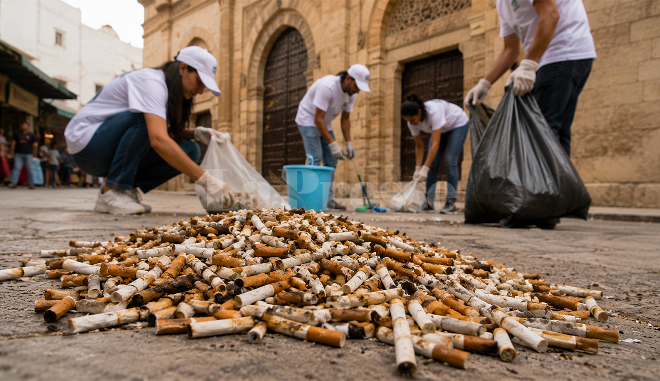 Medina de Tunis : Plus de dix mille mégots de...