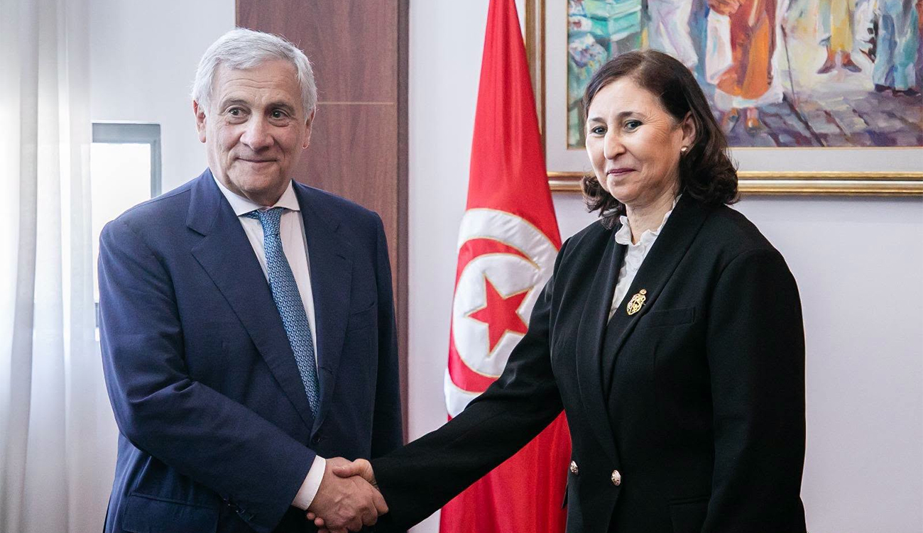 Tunisie–Italie : la Cheffe du gouvernement reçoit Antonio Tajani à...