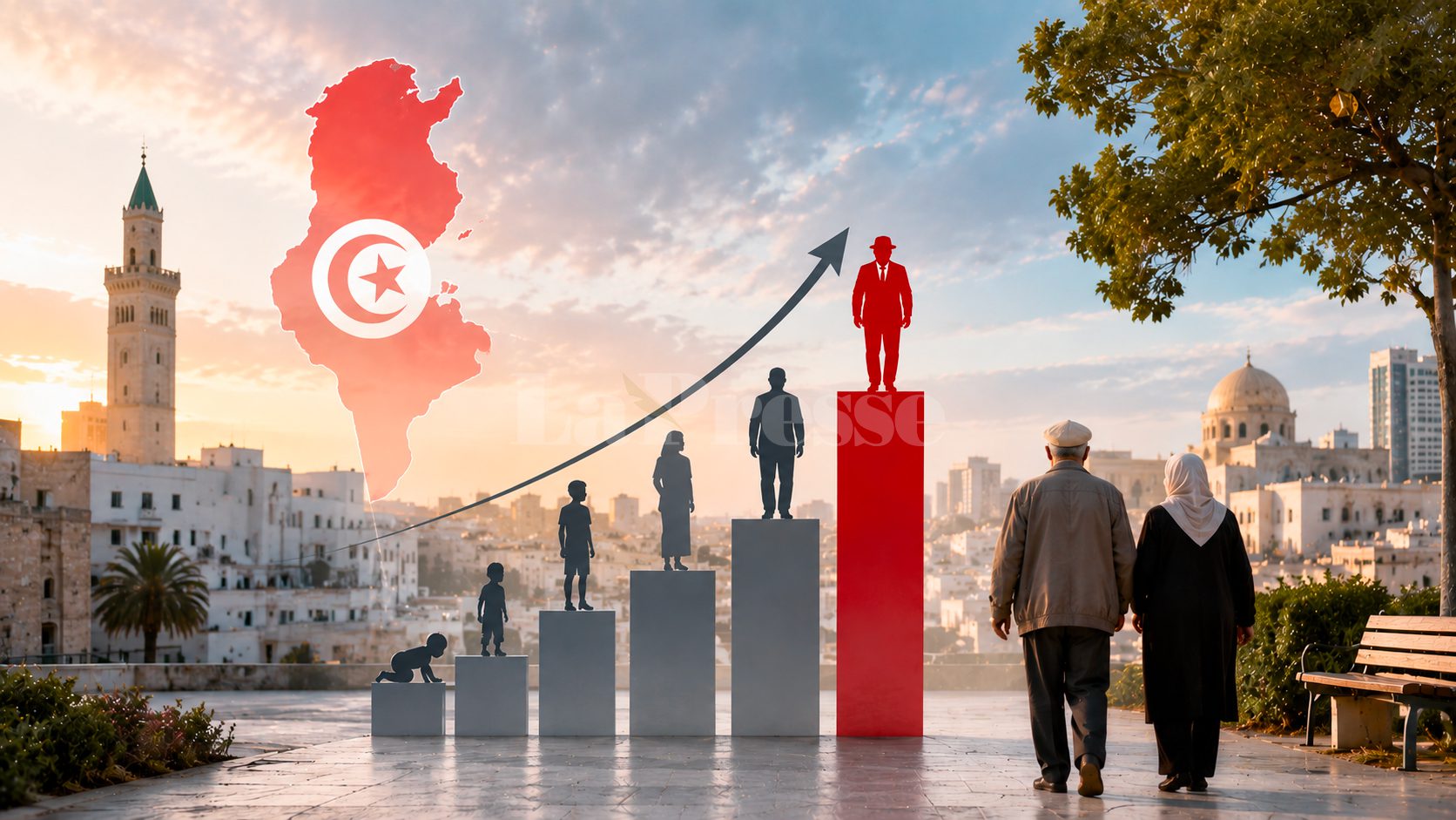 Selon une étude, un tiers des Tunisiens seront âgés de...