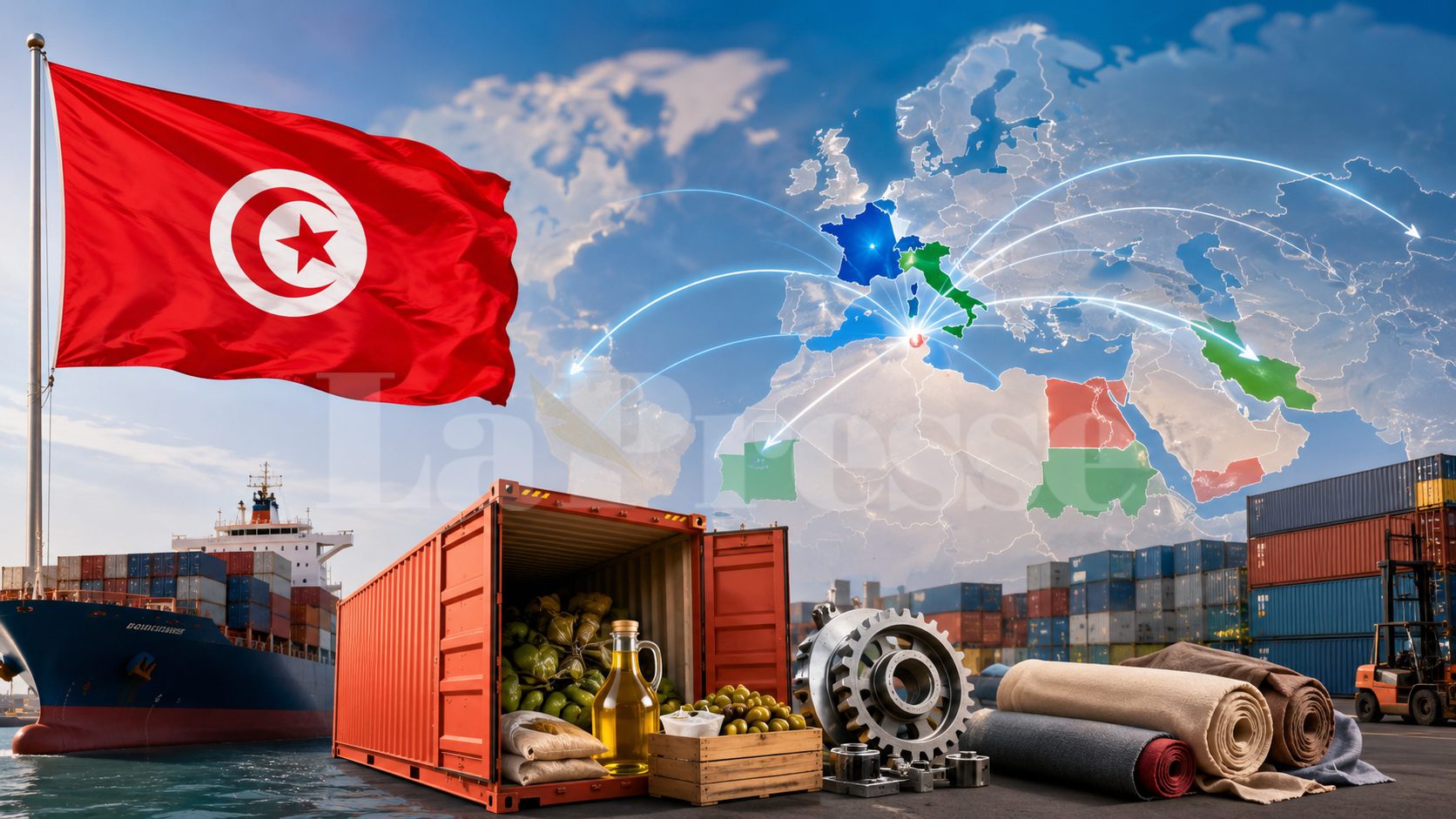 Tunisie–UE : la France et l’Italie tirent les exportations tunisiennes...