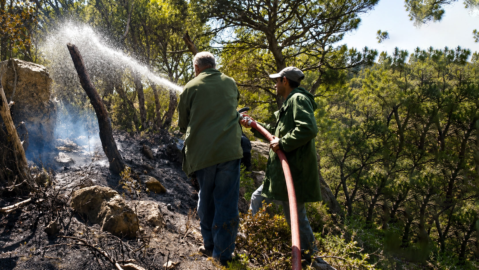 Siliana : un incendie de forêt maîtrisé à Kesra